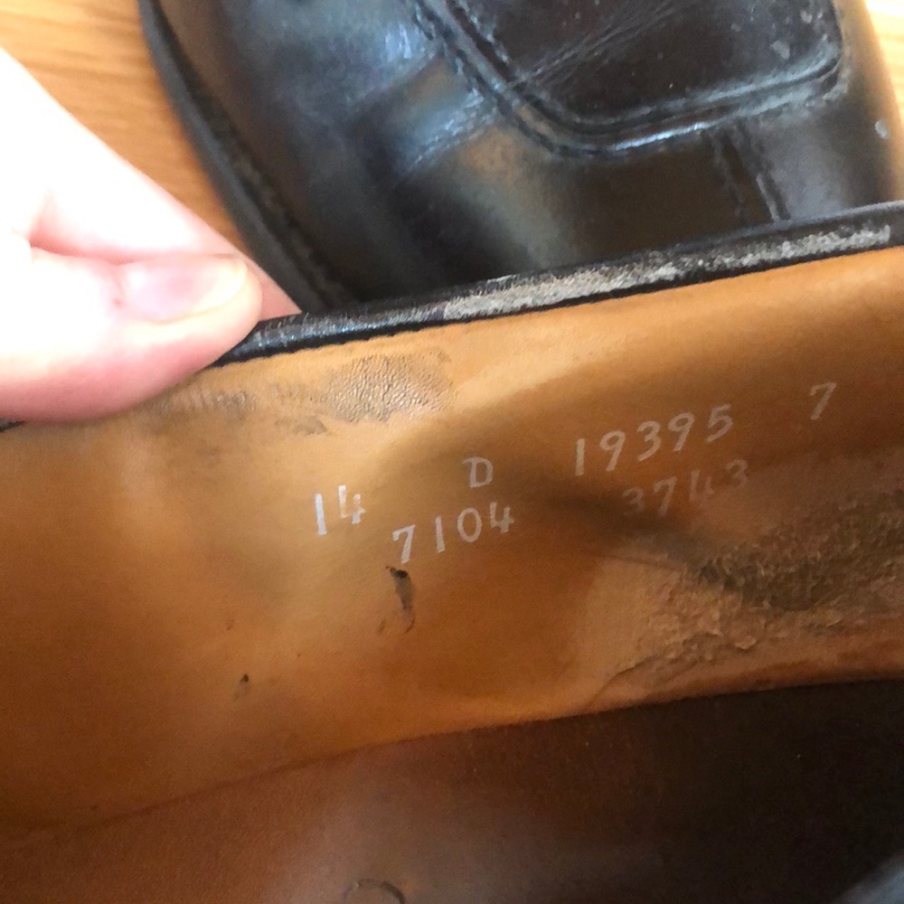 Allen Edmonds black leather shoes